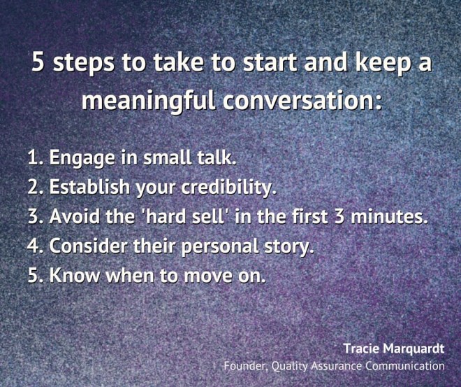 5 steps for a great conversation Tracie Marquardt